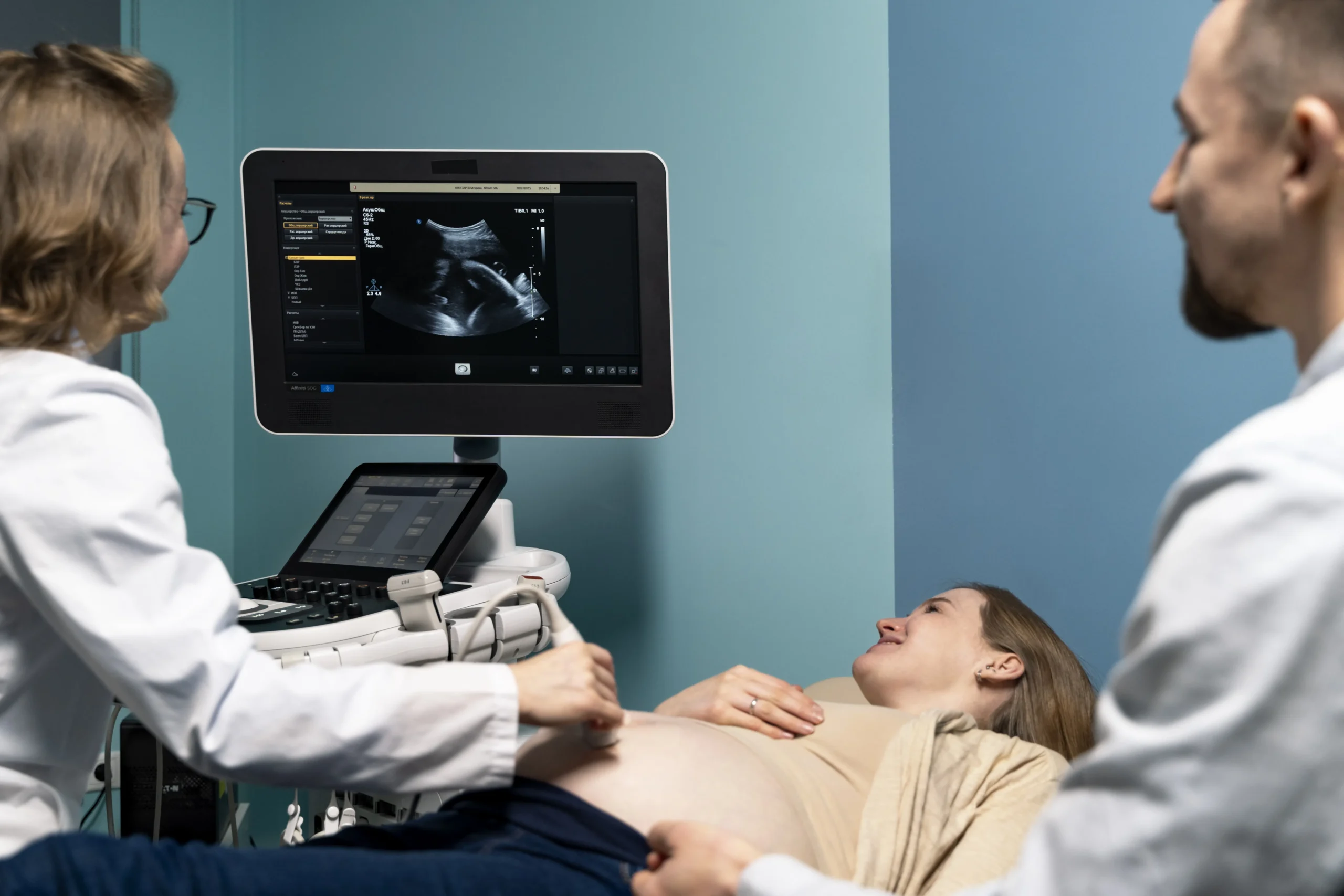 Gynecologist Performing Ultrasound Consultation